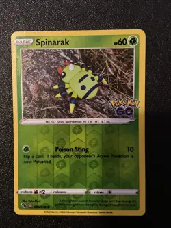 Spinarak Peelable Ditto 006/078 Reverse Holographic Rare Pokemon Go Card TCG NM - Image 2