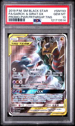 Garchomp & Giratina GX SM193 PSA 10 SM Black Star Promo Tag Art Pokemon Card ZZZ - Image 1