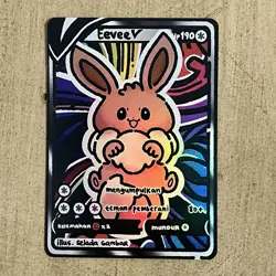 Eevee V Selada Gambar Spektrum Evolusi V3 Fan Art Card Non TCG Eeveelutions - Image 1