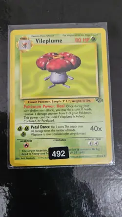 Vileplume 31/64 Original Non-Holo Rare Jungle Set Pokemon Card WOTC 1999 - Image 1