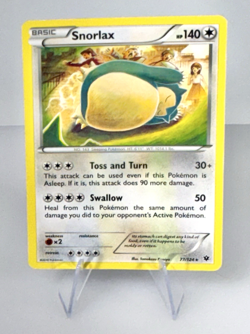 2016 Pokemon TCG Snorlax Rare XY Fates Collide 77/124 Card - Image 2