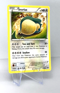 2016 Pokemon TCG Snorlax Rare XY Fates Collide 77/124 Card - Image 3
