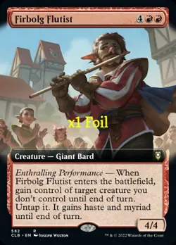 MTG Foil Borderless CMR: Battle for Baldur's Gate Firbolg Flutist MINT - Image 1