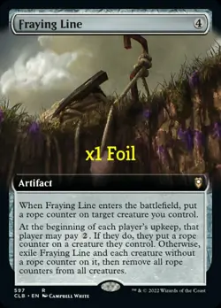 MTG Foil Borderless CMR: Battle for Baldur's Gate CLB Fraying Line MINT - Image 1