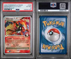 2009 Pokemon Platinum Infernape 4 LV.X Holo Rising Rivals PSA 6 EX-MT - Image 3
