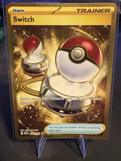 Pokemon TCG Gold Switch 206/165 Hyper Rare Card Scarlet & Violet 151 Series - Image 1