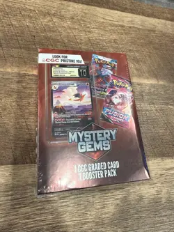 Pokemon Mystery Gems - 1 CGC Graded Card & 1 TCG Booster Pack - New Sealed Box - Image 1
