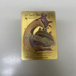 Lapras VMAX Gold Foil Fan Art Vinyl Collector Pokemon TCG Card SV111 - Image 1