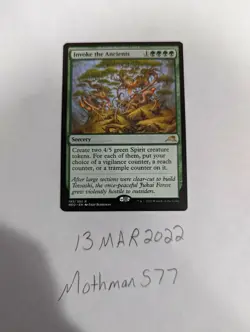 Invoke the Ancients Kamigawa: Neon Dynasty NM Rare MTG Magic Card - Image 1