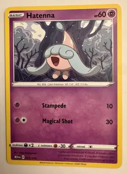 Pokemon TCG Hatenna 005/015 McDonald's Promos 2024 Regular Card EN-NM M24EN - Image 1