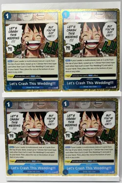 Let's Crash This Wedding!!! OP11-060 A Fist of Divine Speed Foil X4 Cards - Image 1