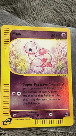 Pokemon Expedition Mew Reverse Holo 55/165 Card NM Condition - Image 4