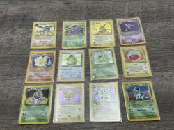 Lot of 12 Vintage Wotc Holos Pokemon Cards Jungle Fossil Base Set Base Set - Image 1