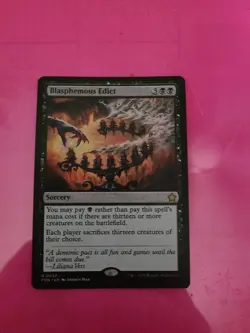 MTG FDN #57 Blasphemous Edict Foundations Regular - Image 1