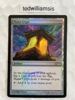 MtG Mana Crypt Judge Promos DCI Foil LP Lightly Played - Image 1