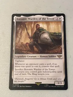 Magic the Gathering MTG Boromir Warden of the Tower Lord of the Rings +Bonus - Image 1