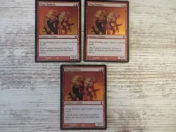 3x FOIL Mogg Flunkies - Fire & Lightning Deck - NM - English - OOP MTG Goblins - Image 1