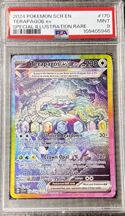 2024 Pokemon Stellar Crown Terapagos EX 170/142 Special Illustration Rare PSA 9 - Image 1
