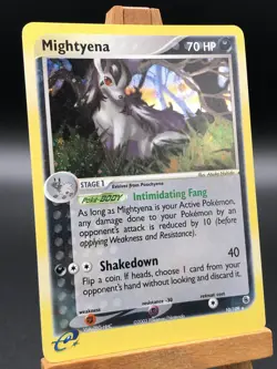 2003 Pokemon EX Ruby & Sapphire Mightyena Holo Rare English 10/109 EXC-LP - Image 2