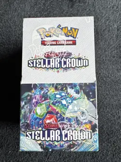 Pokemon TCG: Scarlet & Violet Stellar Crown Half Booster Box, 18 Packs - Sealed - Image 1