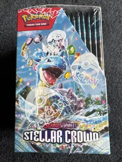 Pokemon TCG: Scarlet & Violet Stellar Crown Half Booster Box, 18 Packs - Sealed - Image 2