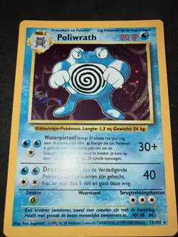 1999 Pokemon Unlimited Dutch Base Set Holo Near Mint Poliwrath - Image 3