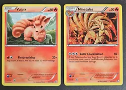 Vulpix 20/113 Ninetales 21/113 Lot x2 Legendary Treasures Pokemon TCG LP - Image 1