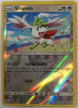 POKEMON SHAYMIN 111/156 ULTRA PRISM RARE REVERSE HOLO NEAR MINT - Image 1