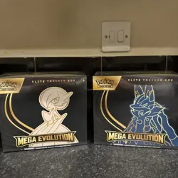 Pokemon Mega Evolution ETB x2 (Lucario and Gardevoir) IN HAND AS PAIR/SET - Image 1
