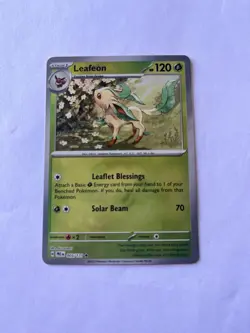 Pokemon TCG Leafeon 005/131 Prismatic Evolutions Master Ball Pattern NM - Image 1