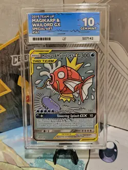 Pokemon Magikarp & Wailord GX Team Up Full Alt Art #161 ACE 10 Gem Mint - Image 1