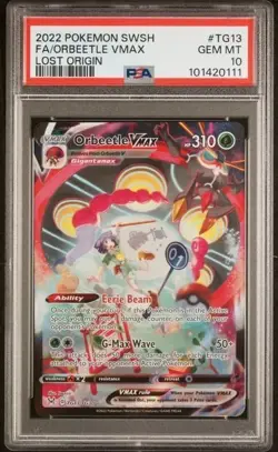 ORBEETLE VMAX TG13/TG30 PSA 10 2022 Pokemon FULL ART HOLO LOST ORIGIN GEM MINT - Image 1