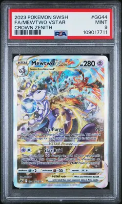 2023 Pokemon Crown Zenith Mewtwo VSTAR #GG44/GG70 PSA 9 - Image 1