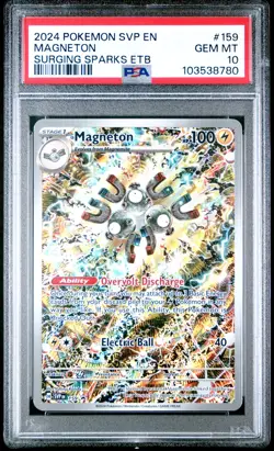2024 POKEMON SVP EN-SV BLACK STAR PROMO #159 MAGNETON PSA 10 - Image 1