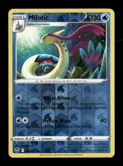 Milotic Reverse Holo Rare SWSH12: Silver Tempest 040/195 NM Pokemon LP - Image 1