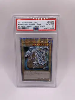Yu-Gi-Oh Blue-Eyes White Dragon LC01-EN004 Quarter Century Secret Rare PSA 10 - Image 1