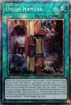 RA04-EN270 UNION HANGAR PLATINUM SECRET RARE 1ST EDITION YuGiOh CARD - Image 1
