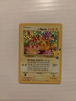 Pokemon Pikachu TCG Birthday Celebrations Holo Rare Card #24 Classic Collection - Image 1