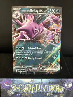 Pokemon Card Team Rocket's Nidoking EX 119/182 Destined Rivals Double Rare NM - Image 1