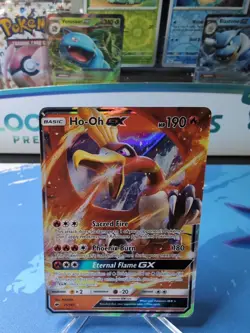 Ho-Oh GX - 21/147 - Pokemon Burning Shadows Sun & Moon Ultra Rare Card NM - Image 1