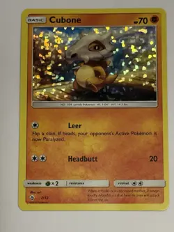 Cubone 7/12 McDonald's 2018 Set Holo NM Pokemon Card English - Image 1