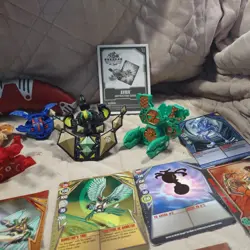 Bakugan Battle Brawlers Lot of 14 With Case,17 Cards & 13 Metallic,2 Guides NICE - Image 4