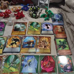 Bakugan Battle Brawlers Lot of 14 With Case,17 Cards & 13 Metallic,2 Guides NICE - Image 5