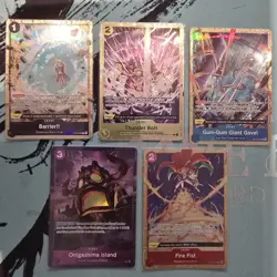 One Piece English Cards Bundle Alt Art Events X5 See Description - Image 1