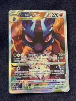 Pokemon TCG Lucario Vstar SWSH 291 Sword & Shield Promo Cards Holo Alt Art L3 - Image 1