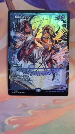 G2U Think Twice Showcase Fracture Foil MTG Foundations 435 NM - Image 1