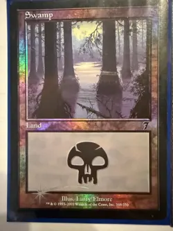MTG: 4x Swamp Foil Lands Set Some 7th Edition Magic The Gathering - Excellent - Image 4