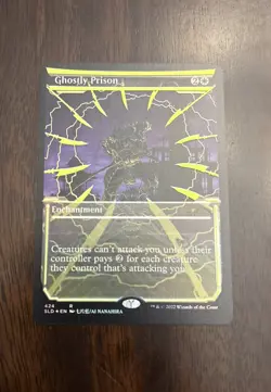 MTG Foil Secret Lair Series SLD Ghostly Prison (Neon Yellow) MINT - Image 1