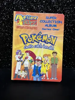 Binder + 32 Cards Vintage Pokemon Action Flipz Album Premier Series 1 Lenticular - Image 1