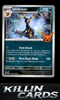 Umbreon 130/197 Pokemon Uncommon Trick or Trade BOOster Bundle 2024 Card NM - Image 1